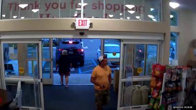 East Hampton Town police are looking for this man who was caught on surveillance video at HomeGoods in Wainscott.