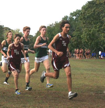 Adam Cebulski, a junior, at right, was East Hampton’s number-one runner, and Erik Engstrom, at left, who wound up as the second-ranked freshman in Suffolk County, was number-two.