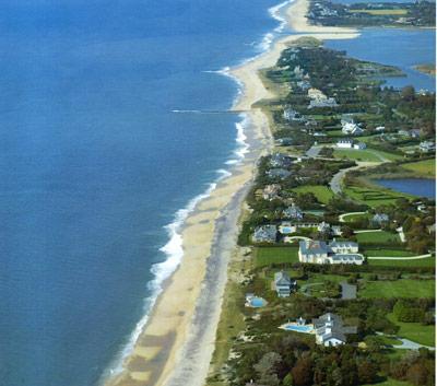 Looking west with Georgica Pond in the distance shortly after Tropical Storm Irene passed through, the camera captured the shoreline oscillations that identify the sand-wave phenomenon.