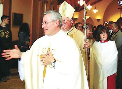 Bishop Peter Libasci, photographed at the 2007 opening of the rebuilt St. Therese of Lisieux Catholic Church in Montauk, where he was pastor, has been named by Pope Benedict XVI to lead New Hampshire’s Catholics.