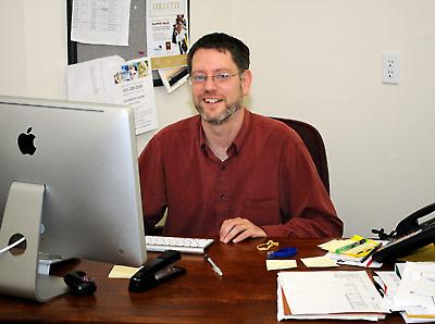 Jeffrey Friedman, executive director of the Retreat, inside his East Hampton office, where he helps lead the fight against domestic abuse throughout the East End.