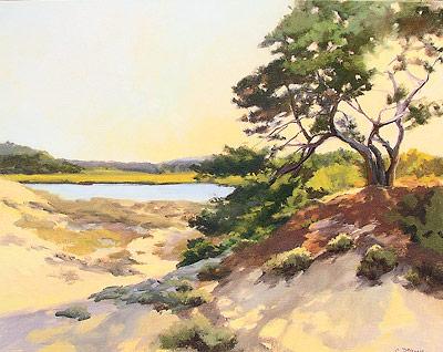 Susan D’Alessio’s painting “Pine on Dune” will be part of “Plein Air Peconic VI” at Ashawagh Hall this weekend.