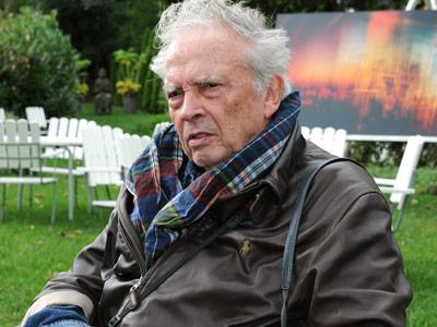 David Bailey relaxed on the grounds of c/o The Maidstone on Friday before a screening and discussion of his film “Warhol” at the Hamptons International Film Festival.