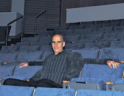 Nick Mangano surveyed part of his new domain last week from the seats at the Avram Theater at Stony Brook Southampton.