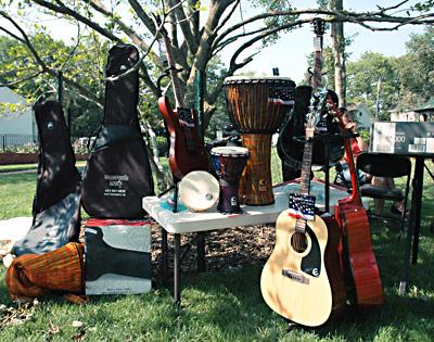 A benefit in Amagansett Saturday will raise money to send supplies to a Marine unit in Afghanistan and to give musical instruments to veterans. Pictured above is a selection sent in 2008.