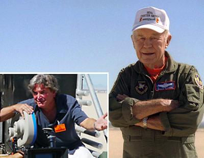 Chuck Yeager is the subject a new documentary by John Chimples (inset).