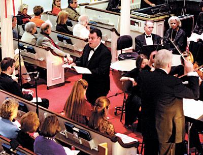 Nils Neubert was one of the soloists at the Choral Society of the Hamptons’ standing-room-only performances on Sunday at the Bridgehampton Presbyterian Church.