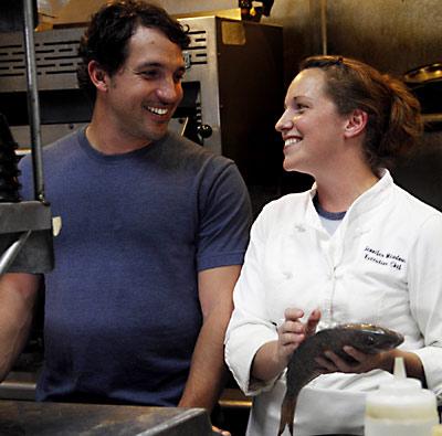 Ben Sargent and Jenny Meadows of Fishbar in Montauk cook up freshly caught porgy with a spicy tomato chutney in this week’s episode of “Hook, Line, and Dinner.”