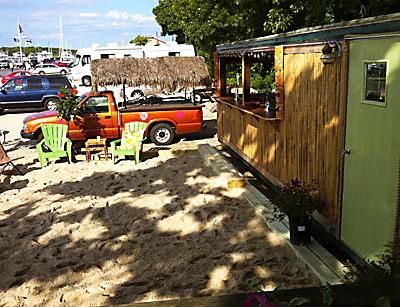 The Hula Hut, an outdoor bar at the Montauk Marine Basin on West Lake Drive in Montauk, has raised concerns about noise and crowds.