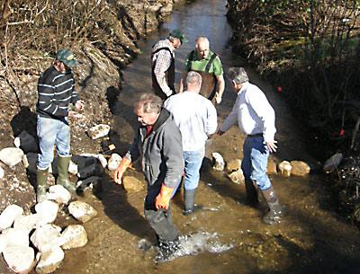 Southampton Town Trustees and volunteers fixed the North Sea Road culvert entrance.