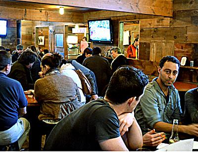 Quiz Night attendees deliberated with their teams on a Thursday evening at Townline BBQ in Sagaponack.