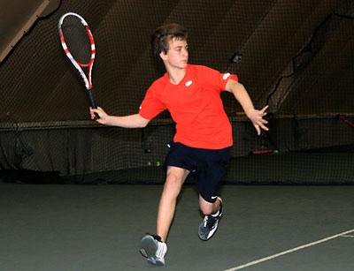 Mikey Petersen is one of two seventh graders on the Ross School’s boys tennis team. The other is Jonas Linnman-Feurring, who defeated Petersen 6-4, 6-2 to win the boys 12-and-under bracket in a United States Tennis Association tournament held at Ross over the weekend.