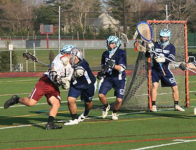 Drew Griffiths, at left, has been a consistent scorer for Bonac’s boys team.