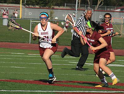 Gabriella Penati, with the ball above, and her teammates are set on making the playoffs, which would be the first time in the 12-year program’s history.