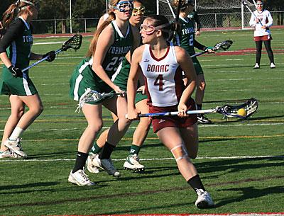 Maggie Pizzo, the county’s leading scorer as of last week, was closely guarded, sometimes too closely, said her coach, Matt Maloney, who claimed his star midfielder was hit three times in the head without getting a call.