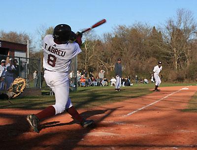 Michael Abreu was indeed an Iron Man this past week, pitching East Hampton to two victories in four days and driving in runs as well.