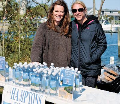 Romaine Gordon and Rachelle Eldridge represented the Hamptons Water Company at the Katie’s Courage 5K run in Sag Harbor on April 28. The company supplied all the water for the event.