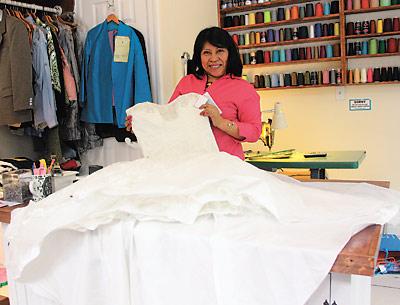 Nancy Cervantes alters everything from wedding and prom dresses to jeans and suit jackets.