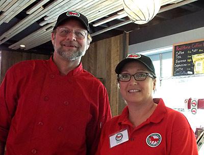 Bill and Teri Bertha are working together at Red Horse Market.