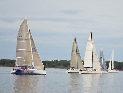 And they’re off! On a rather calm Wednesday evening in the Harbor.