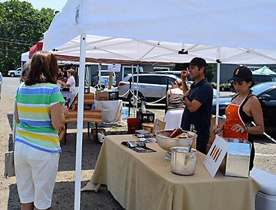 Alessandro Teixeira and Tathiana Monteiro showcased their Plain-T iced teas, soon to be on the shelf in Whole Foods Farmstand in Wainscott.