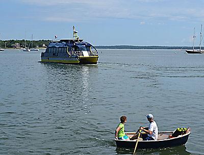 The Peconic Bay Water Jitney began its passenger-ferry service from Greenport’s Mitchell Park to Sag Harbor’s Long Wharf last Thursday.