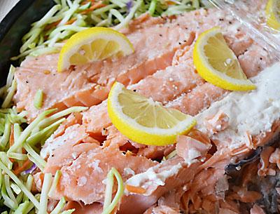 Stacy Menzer’s Salmon in the Dishwasher was one of the recipes sampled at a celebration of the Conservative Synagogue of the Hamptons’ new cookbook.