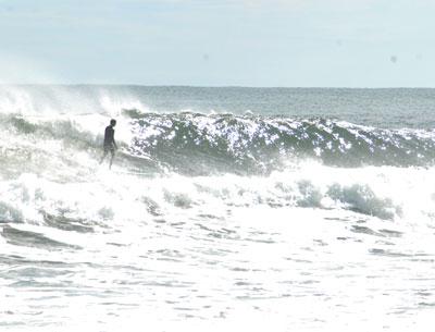 Clean lines of surf generated by Tropical Storm Leslie made for perfect conditions during Sunday's Espo's summer classic surfing competition at Ditch Plain, Montauk, on Sunday