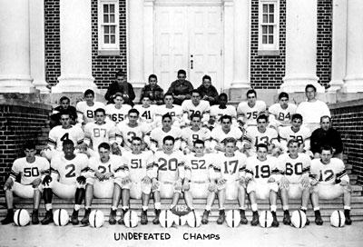 The 1952 Bonacker football team, undefeated, untied, and coached by Fran Kiernan, will be inducted into East Hampton High School’s first Hall of Fame class on Saturday.