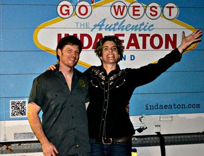 Inda Eaton celebrated the return from her national tour with Jeffrey Smith, her band’s percussionist.