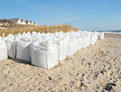 No new “hard structures” to prevent coastal erosion, such as jetties or groins, may be placed on ocean shores, because of their deleterious effect on neighboring stretches of beach. In other areas, existing erosion-control devices may be repaired, but no new ones installed.