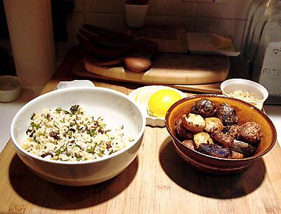 Brown rice grape leaf salad and Vietnamese pork meatball banh mi salad, from Jeanne Kelley’s book “Salad for Dinner,” can be part of a realistic plan for self-improvement in the new year.