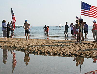 July’s Swim Across America in Gardiner’s Bay was described by Sinead FitzGibbon as “one of the most important sports events on the East End”