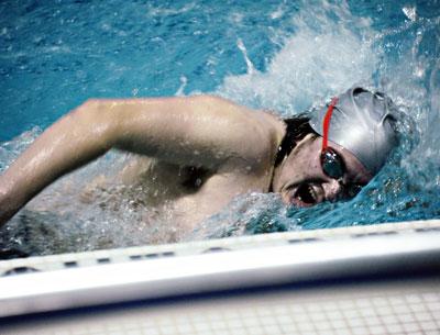 Andrew Winthrop, one of the team’s captains, recorded a personal best time in the 200 freestyle at West Islip.