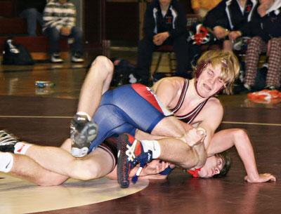 Matt Smudzinski shut out his Miller Place opponent, Christian Stalter, 5-0, at 132 pounds.