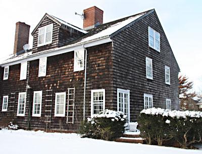 A view from the south. Mr. Garrett calls the wide floorboards throughout the house “extravagant.”