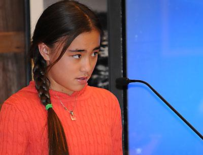 Twelve-year-old Oona Darrell stressed the importance of wetlands and a healthy habitat for Napeague wildlife at a town board hearing last Thursday.