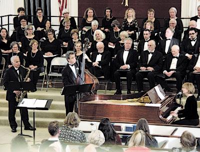 The Choral Society of the Hamptons jazzed up its repertoire over the weekend with Robert Frost poems set to music, popular standards by artists including Cole Porter, and a jazz Mass.