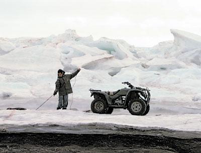 A Kivalina islander dropped a seal carcass into the water after a June 2011 hunt, one of many traditions Gina Abatemarco experienced on visits to the tiny Alaskan island during the making of her documentary “Kivalina People.”