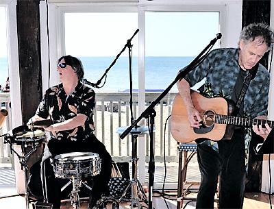 James Benard and Jim Turner, local musicians, performed at Navy Beach during last year’s Montauk Music Festival.