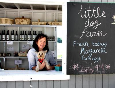 Marsha LaTessa with her pooch, Flora