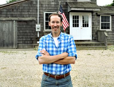 Geoff Gehman in front of Wainscott’s old general store