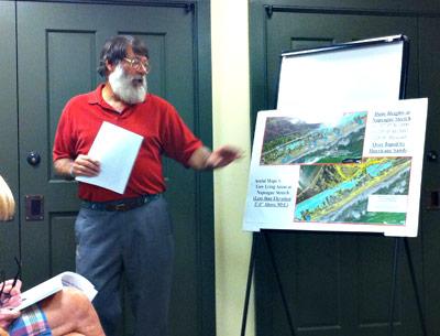 Walter F. Bundy, a former Federal Emergency Management Agency official, delivered a report, “Description of Flooding Risk Faced by Napeague Stretch Communities,” to the Amagansett Citizens Advisory Committee at its meeting on Monday.