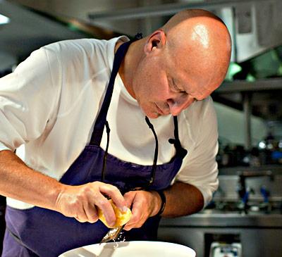 Tom Colicchio’s commitment to fresh and locally sourced, simple ingredients is a natural for the East End.