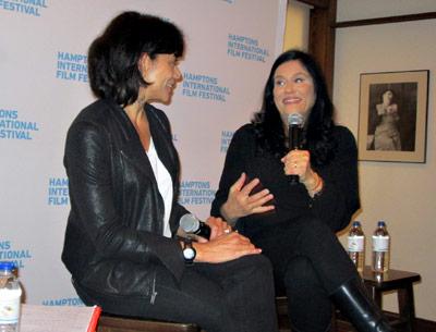 Julie Anderson and Barbara Kopple discussed documentary filmmaking at Rowdy Hall in East Hampton.