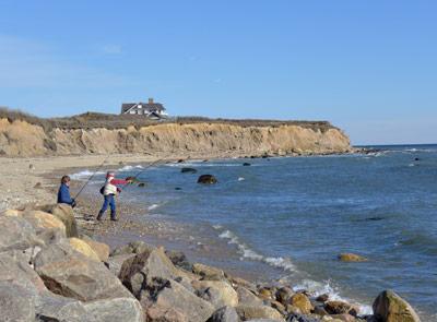 Rumors that the fall striped bass run is over are greatly exaggerated. Surfcasters continued to catch fish up to 20 pounds during the past week.