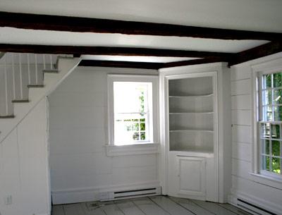 Hand-chiseled 8-by-8-inch timbers in a house on Meadowlark Lane in Bridgehampton are indicative of a structure dating to the 1830s. The house and its contents are being parceled off for sale in advance of its demolition.