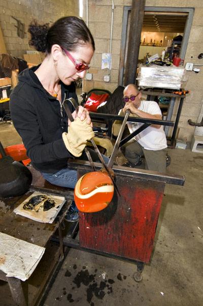 Trefny Dix and Bengt Hokanson, who make hand-blown art glass and sculpture, are looking to Kickstarter for help moving their glass-blowing studio to East Hampton.