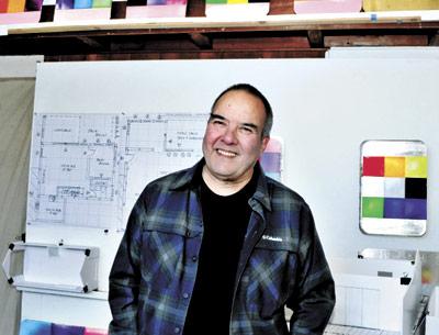 Rick Liss in his Amagansett studio