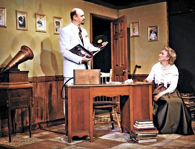 Timothy Simonson and Kathleen Chalfont in a scene from Clare Coss’s play “Dr. Du Bois and Miss Ovington.”